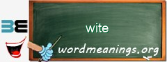 WordMeaning blackboard for wite